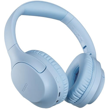 TOZO HA1 70H Over Ear Wireless Headphones Bluetooth 5.4 Foldable Headset | Deep Bass Stereo Sound, 32 Custom EQ Modes, Control Via Button, 78ms Low-Latency, Clear Call, Ideal For Travel Daily Use - color: Blue