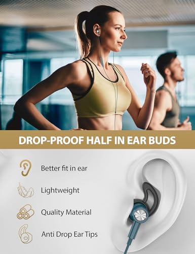 iMangoo for Apple Lightning Headphones MFi-Certified Wired Earbuds Blue