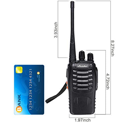 Walkie Talkies Rechargeable Long Range Two Way Radios 16-Channel with Earpiece Battery n Charger (3 Pack) - color: Black-3 Pack