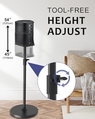 New Upgrade Height Adjustable Speaker Stand for Bose S1 Pro / S1 Pro Plus / S1 Pro+, Extends 45" to 54", Holds up to 20LBS, Heavy Duty Speakers Stands for Bose, Easy to Install, with Screws