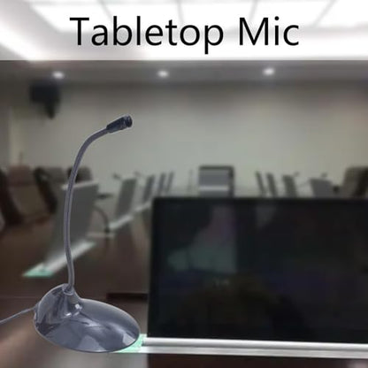 Computer Microphone Plug &for Play Desktop Omnidirectional Condenser PC Laptop Mic Perfect for Video Conferencing, Dicta