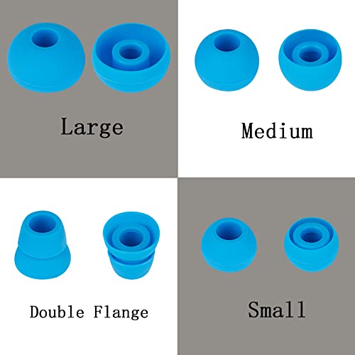 Silicone Earbud Tips Replacement Eartips Earbuds Cap Eartips Tips Compatible with Powerbeats 1/2/3 Wireless Beats by Dre Headphones,4 Pairs Ear Bud Tips - color: Electric Blue