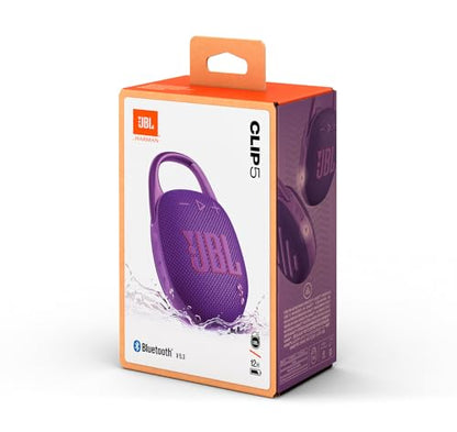 JBL Clip 5 Bluetooth Speaker and divvi! Protective Case - Purple - color: Purple