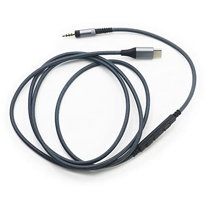 NewFantasia USB C Audio Cable Compatible with Sennheiser HD400S HD4.40 HD4.40BT HD4.50 HD4.50BTNC Headphone, Remote Volume Mic Compatible with iPhone 17/ Air /16/15/iPad