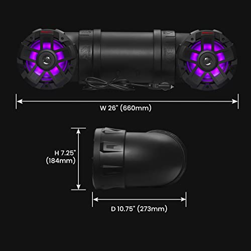 BOSS Audio Systems ATV65BRGB ATV Sound System, Amp and 6.5 Inch Speakers - style: 6.5" Speakers, RGB