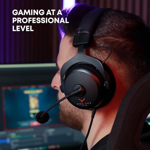 beyerdynamic MMX 300 PRO Closed Gaming Headset with Stellar.45 Driver and Condenser Microphone, Wired Gaming Headset Suitable for PC, Gaming Console, PS, Switch. Handmade in Germany, Black | STELLAR.45 Driver, Condenser Mic, Multi-platform, Handmade in Ge