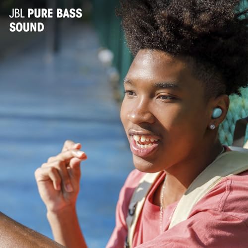JBL Vibe Buds 2 - True Wireless Noise Cancelling Earbuds with JBL Pure Bass Sound & Smart Ambient Technology, 4mics for Crisp, Clear Calls, up to 40Hrs of Playback, IP54 Dust & Water Resistant (Blue) - color: Blue