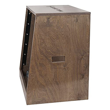 Sound Town DIY Solid Baltic Birch Plywood Slanted 12U Studio Rack, Weathered Brown, Rubber Feet, Casters (SDRK-12TB) - size: 12U,Weathered Brown