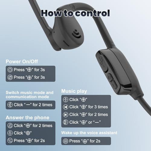 SANOTO Open Ear Headphones with Mic,Open Ear Wireless Headphones Bluetooth 5.3/Multipoint Pairing/Noise Cancelling Mic,Lightweight,Wireless Headset with Mic for Work,Driving,Home Office | Bluetooth 5.3 Multipoint Pairing/Noise Cancelling Mic,Lightweight,W