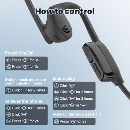 SANOTO Open Ear Headphones with Mic,Open Ear Wireless Headphones Bluetooth 5.3/Multipoint Pairing/Noise Cancelling Mic,Lightweight,Wireless Headset with Mic for Work,Driving,Home Office | Bluetooth 5.3 Multipoint Pairing/Noise Cancelling Mic,Lightweight,W