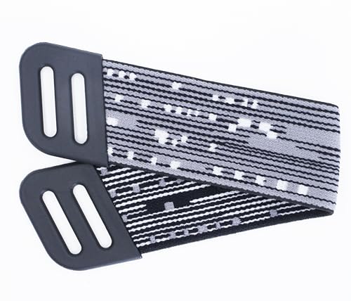Replacement Headband Compatible with Logitech G733 Wireless Black Gray | Also suitable for Logitech G335 wired gaming headset Headband made of stretch braid and silicone buckle - color: Black Gray