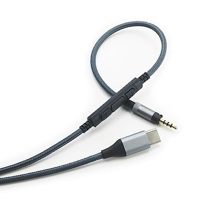 NewFantasia USB C Audio Cable Compatible with Sennheiser HD400S HD4.40 HD4.40BT HD4.50 HD4.50BTNC Headphone, Remote Volume Mic Compatible with iPhone 17/ Air /16/15/iPad