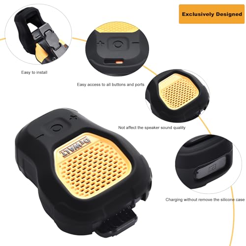 Silicone Case Sleeve Compatible with DEWALT Wearable Speaker