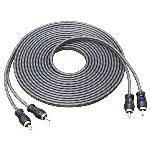 RECOIL RCI220 20ft 2-Channel RCA Audio Cable Twisted Pair Noise Reduction | 100% Oxygen Free Copper - style: 20ft 2-Channel RCA