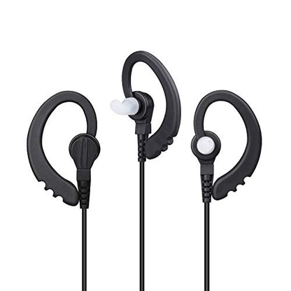 2-Pack Walkie Talkie Earpieces, 2.5mm 1-Pin Compatible with Mot Talkabout | Two Way Radio Headset with Mic PTT
