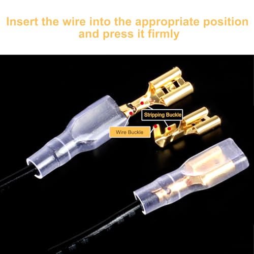 2.8mm Female Spade Quick Splice Crimp Terminals with Insulated Sleeve - size: 2.8mm