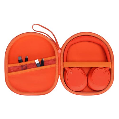 Headphone Headset Case Compatible with Sony WH-CH720N WH-CH520 WH-CH510 WH-CH710N XB900N WH-CH700N Noise Canceling Wireless Headphones,Hard Shell Travel Carrying Headset Cases, Orange (Case Only) - color: Orange