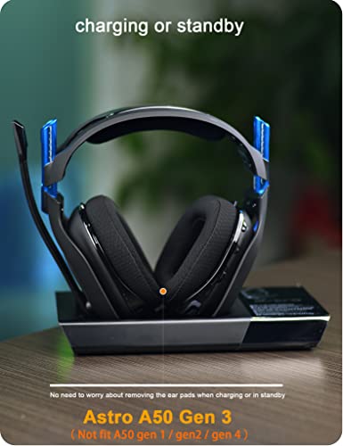 A50 Gen 3 Mod Kit - defean Replacement Earpads and Headband Compatible with Astro A50 Gen 3 Headset,Ear Cushions, Upgrade High-Density Noise Cancelling Foam, Added Thickness (Black Breathable Fabric) | Replacement Earpads and Headband for Astro A50 Gen3,U
