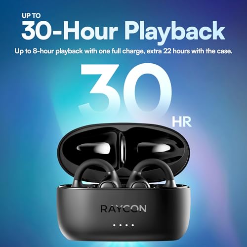 Raycon Everyday Clip-On Earbuds, Open Ear & Water Resistant, 30Hr (Purple) | Open-Ear Clip Design - color: Purple