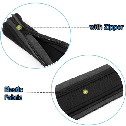 QC Ultra Ice Silk Earpads Headband Cushions for Bose QuietComfort Ultra | Cooling Gel Fabric Ear Pads Replacement Thickness Covers Noise Isolation - Black