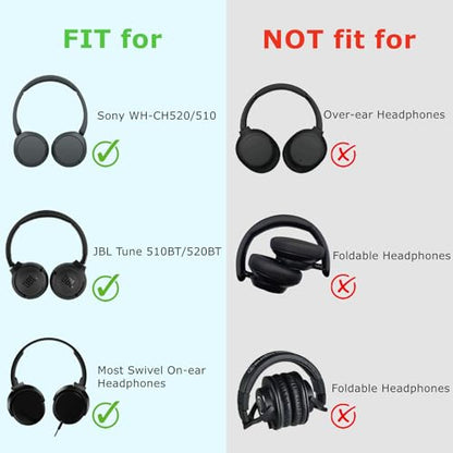 Ginsco Headphone Case Compatible with JBL Tune 510BT/520BT/500BT with Sony WH-CH520/510, Ultra-Slim Hard Shell Headphone Case for On Ear Headphones (Gray) - color: Gray