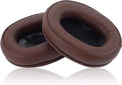 Replacement Ear Pads Compatible with Audio Technica ATH M50X Headphones | Also suitable for M50xBT2,M50XBT,M50,M40X,M30,M20,M10,ATH-MSR7 headphones Memory Foam/Protein Leather Earpads Earmuffs-brown