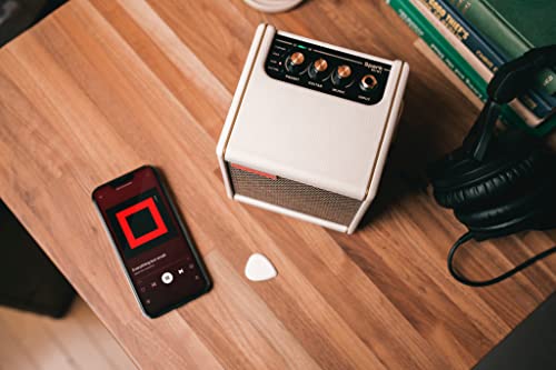 Positive Grid Spark MINI 10W Small Smart Guitar Amp & Bluetooth Speaker | Portable Sound for Guitar Playing at Home or On the Go | Pearl | Portable amp & Bluetooth speaker for electric, acoustic & bass. 100k+ tones, Spark AI, Smart Jam, up to 8-hr battery
