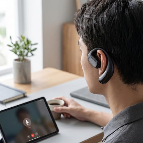 Fabater 6.0 Single Ear Bluetooth Headset, Bluetooth Earpiece, Wireless Headphone Digital Display Rotatable Comfortable for Work, Driving and Office Calls