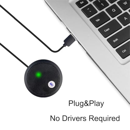 USB Microphone, Desktop Microphone, Mute Button with LED Indicator, Noise Reduction, Omnidirectional Condenser Microphones for PC Laptops or Video Conferences, Plug & Play