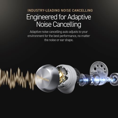 Technics Reference Class Hi-Fi Wireless Ear Buds, Dolby Atmos with Head Tracking, Adaptive Noise Cancelling, 3 Device Multipoint, 10-Hr Battery, Wireless Charging, Improved Fit, EAH-AZ100-S(Silver) | Head Tracking, Adaptive Noise-canceling, 3 Device Multi