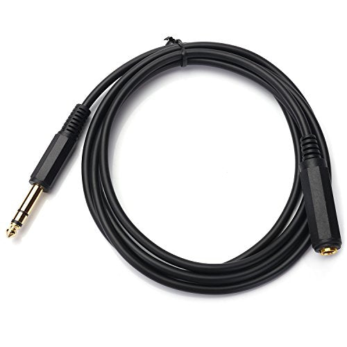 1/4 Inch Male to Female Stereo Extension Cable Gold Plated Quarter inch Headphone Extension Cable Cord- 20FT /6.6 Meters - size: 20 Feet