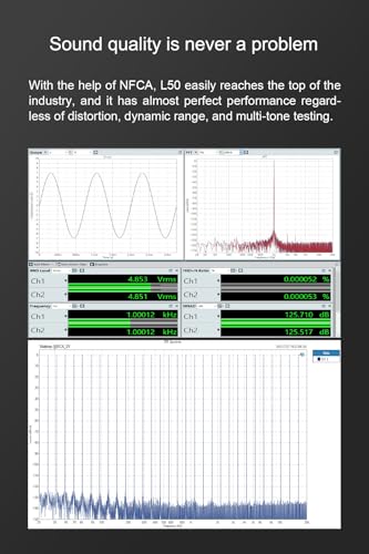 TOPPING L50 NFCA Balanced Headphone Amplifier – 145dB Dynamic Range, 0.00006% THD+N, RCA/TRS Input Pass Through, for IEMs & High-Impedance Headphones (Black)