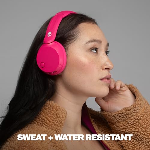Skullcandy Icon 180 Wireless On-Ear Bluetooth Headphones - Crazy Pink | 50 Hours Battery, Lightweight and Travel Ready, Secure Fit, Sweat and Water Resistant, Microphone iPhone Android, Foldable - color: Crazy Pink