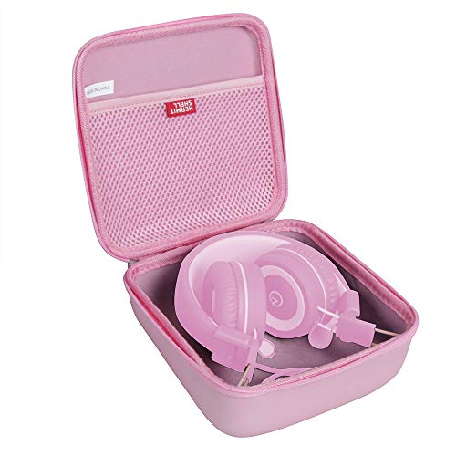 Hermitshell Travel Case for noot Products K11 / Elecder i37 Kids Headphones (Pink) - color: Pink