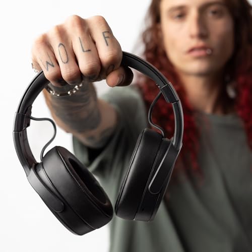 Skullcandy Crusher Wireless Multi-Sensory Bass Bluetooth Headphones - Black | Patented Crusher Bass Technology, Noise Isolating Over-Ear Fit, 50 Hours Battery, Microphone for iPhone Android