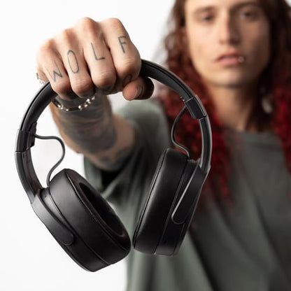 Skullcandy Crusher Wireless Multi-Sensory Bass Bluetooth Headphones - Black | Patented Crusher Bass Technology, Noise Isolating Over-Ear Fit, 50 Hours Battery, Microphone for iPhone Android
