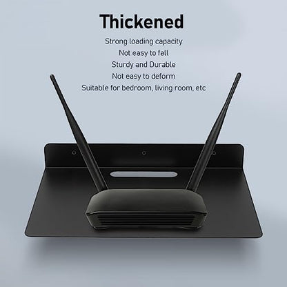 Floating AV Shelf, Space Aluminum Wall Mounted Rack, Projector Small Rack with Expansion Tube