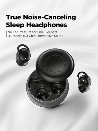 NE91 Invisible Sleep Earbuds, Mini Wireless Bluetooth Earbuds, Hi-Fi Sound | Low-Profile Comfort Fit, Ergonomic In-Ear Design, Tiny Earphones for Side Sleepers, Sleeping, Music, Calls, Work & Travel