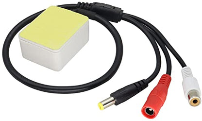 Surveillance Pickup Device Mic to RCA Surveillance Microphone Cable | Mic Audio Outdoor CCTV RCA Surveillance Microphone DVR High Preamp Amplified Pickup Device Mic External Camera Sound 3plug - color: 3plug-box