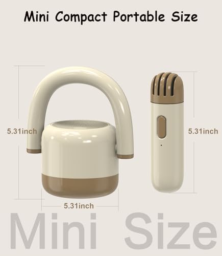 EWA Portable Mini Metal Karaoke Machine, Bluetooth Karaoke Speaker with 2 Wireless Microphones, Ideal Gifts for Girls Boys Family Home Party Birthday Christmas Toys Gifts-(Beige) - color: Beige