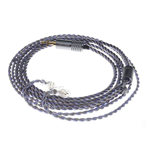 Linsoul Tripowin Zoe 4-Core Hybrid Litz IEM Upgrade Replacement IEM Cable | Pure Copper Silver-Plated Copper Gold-Plated, 24AWG In Ear Monitor Wire for Musician Audiophile, 3.5mm, Recessed 2pin - size: Recessed 2pin, style: 3.5mm