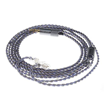 Linsoul Tripowin Zoe 4-Core Hybrid Litz IEM Upgrade Replacement IEM Cable | Pure Copper Silver-Plated Copper Gold-Plated, 24AWG In Ear Monitor Wire for Musician Audiophile, 3.5mm, Recessed 2pin - size: Recessed 2pin, style: 3.5mm