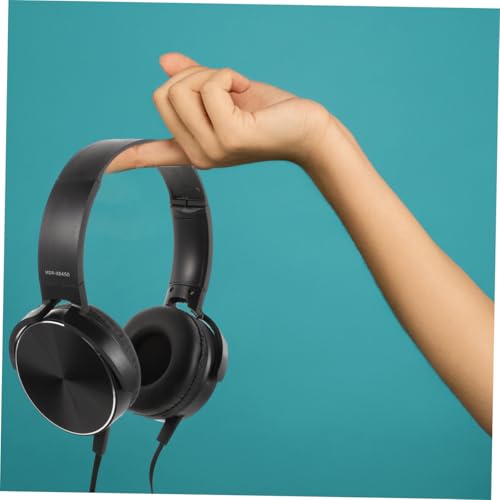 Lightweight Wired Over Ear Computer Headset with Microphone Breathable Comfortable Design for Music Gaming Portable Desktop Use