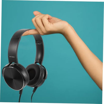 Lightweight Wired Over Ear Computer Headset with Microphone Breathable Comfortable Design for Music Gaming Portable Desktop Use