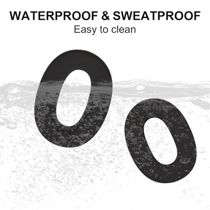 WH-1000XM6 Silicone Ear Pads Cover for Sony WH-1000XM6 Headphones,Ear Cushion Protector, Headphones Accessories Non-slip washable(Black)
