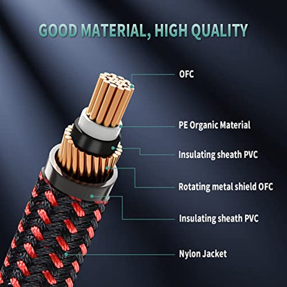 OTraki 2 Pack Guitar Cables 6 FT, 1/4 Inch Straight to Right Angle | Instrument Cable Electric Guitar Cord 6.35mm Bass Guitar Cable for Amp Bass Guitar Keyboard - size: 6 Feet