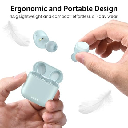 TOZO T6 Wireless Earbuds Bluetooth 5.3 Stereo Sound in Ear Headphones | 50H Long Playtime Ear buds with Charging Case, App Customizable EQs, IPX8 Waterproof Earphones, AI Calls, Deep Bass - color: Blue