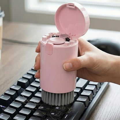 20 in 1 Multifunctional Cleaner Kit for Electronic Devices, Keyboard Cleaning Brush, Headphones Cleaner Kit for AirPods, Multi-Tool for Cleaning Laptop, Earbuds, Camera, Cellphones,Pink - color: pink