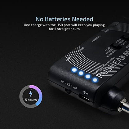 Valeton Rushead Max Bass USB Chargable Portable Pocket Bass Headphone Amp Carry-On Bedroom Plug-In Multi-Effects - color: Bass