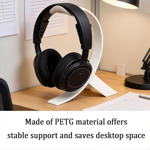 Over-ear Headphone Stand/Desktop Headset Holder–8kg Load Capacity,Suitable for Gaming Rooms,Offices,and Various Desk Setups (Black,White)(Black) - color: Black
